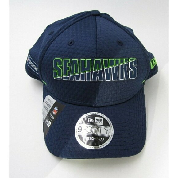 New Seahawks New Era 9Forty Stretch Training Adjustable Hat - Picture 1 of 8